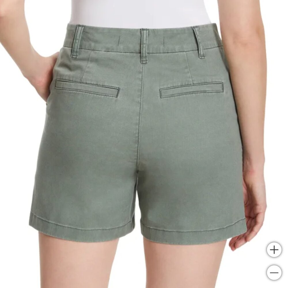 Gloria Vanderbilt Women's Chino Shorts Green 6 - Picture 3 of 3